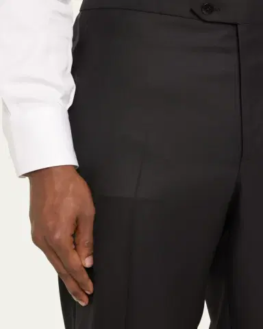 Brioni Men's Wool Tuxedo Trousers | Thumbnail 5 Brioni Men's Wool Tuxedo Trousers | Thumbnail 5