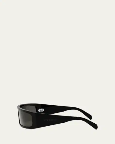 Celine Men's Acetate-Nylon Rectangle Sunglasses | Thumbnail 3 Celine Men's Acetate-Nylon Rectangle Sunglasses | Thumbnail 3