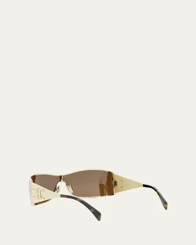 Celine Maxi Triomphe Metal Rectangular Shield Sunglasses | Thumbnail 4 Celine Maxi Triomphe Metal Rectangular Shield Sunglasses | Thumbnail 4