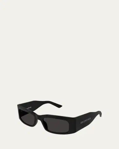 Balenciaga Men's Nylon and Acetate Rectangle Sunglasses | Thumbnail 2 Balenciaga Men's Nylon and Acetate Rectangle Sunglasses | Thumbnail 2