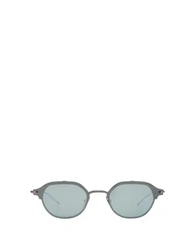 Thom Browne Men's Titanium Round Clip-On Sunglasses | Thumbnail 1 Thom Browne Men's Titanium Round Clip-On Sunglasses | Thumbnail 1