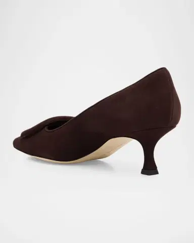 Manolo Blahnik Maysale Suede Buckle Pumps | Thumbnail 3 Manolo Blahnik Maysale Suede Buckle Pumps | Thumbnail 3