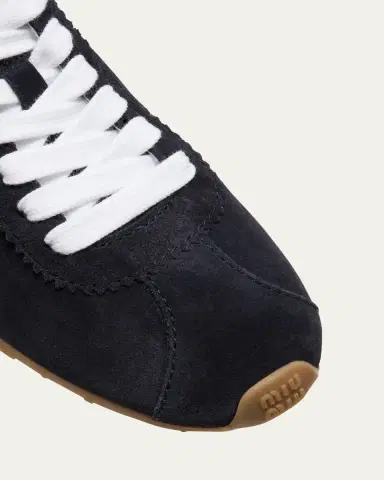 Miu Miu Suede Bicolor Retro Trainer Sneakers | Thumbnail 12 Miu Miu Suede Bicolor Retro Trainer Sneakers | Thumbnail 12