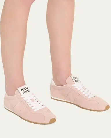 Miu Miu Suede Bicolor Retro Trainer Sneakers | Thumbnail 13 Miu Miu Suede Bicolor Retro Trainer Sneakers | Thumbnail 13