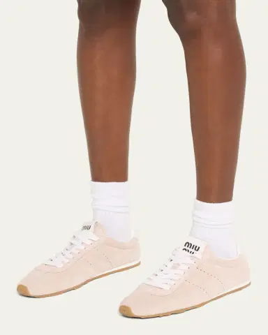 Miu Miu Suede Bicolor Retro Trainer Sneakers | Thumbnail 20 Miu Miu Suede Bicolor Retro Trainer Sneakers | Thumbnail 20