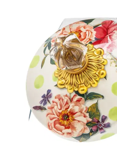 MacKenzie-Childs Cookie Jar with Wildflowers Enamel Lid | Thumbnail 1 MacKenzie-Childs Cookie Jar with Wildflowers Enamel Lid | Thumbnail 1