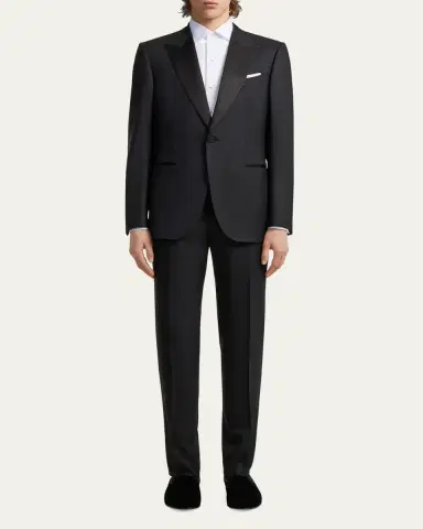 Zegna Men's Formal Piquet Evening Shirt | Thumbnail 6 Zegna Men's Formal Piquet Evening Shirt | Thumbnail 6