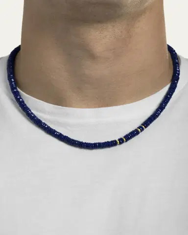 JORGE ADELER Men's Lapis Lazuli Beaded Necklace | Thumbnail 2 JORGE ADELER Men's Lapis Lazuli Beaded Necklace | Thumbnail 2