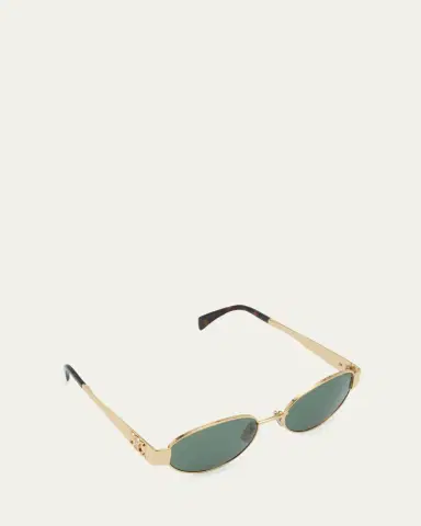 Celine Men's Triomphe Metal Oval Sunglasses | Thumbnail 2 Celine Men's Triomphe Metal Oval Sunglasses | Thumbnail 2