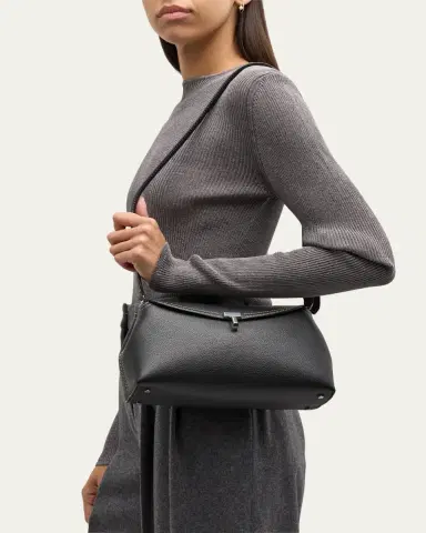 Toteme T-Lock Clutch Bag in Pebble Grain Leather | Thumbnail 2 Toteme T-Lock Clutch Bag in Pebble Grain Leather | Thumbnail 2