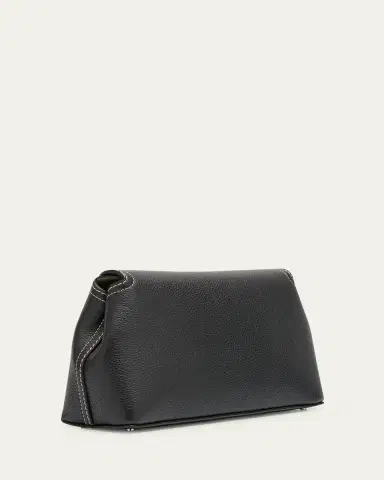 Toteme T-Lock Clutch Bag in Pebble Grain Leather | Thumbnail 3 Toteme T-Lock Clutch Bag in Pebble Grain Leather | Thumbnail 3