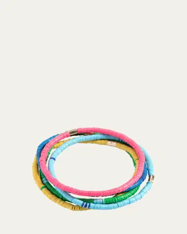 Elsie Frieda Heishi Bead Bracelets, Set of 5 | Thumbnail 2 Elsie Frieda Heishi Bead Bracelets, Set of 5 | Thumbnail 2