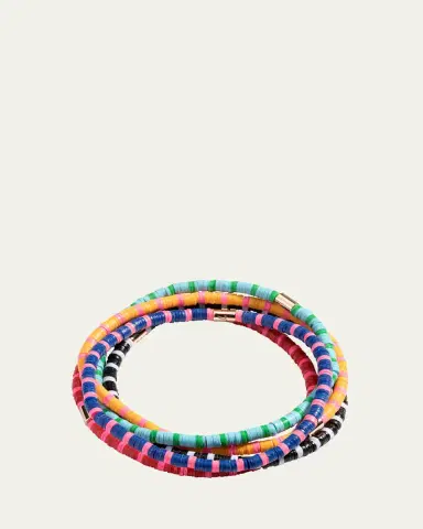 Elsie Frieda Heishi Bead Bracelets, Set of 5 | Thumbnail 3 Elsie Frieda Heishi Bead Bracelets, Set of 5 | Thumbnail 3