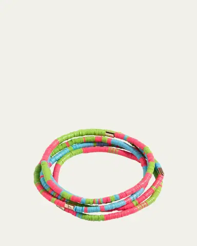 Elsie Frieda Heishi Bead Bracelets, Set of 5 | Thumbnail 4 Elsie Frieda Heishi Bead Bracelets, Set of 5 | Thumbnail 4