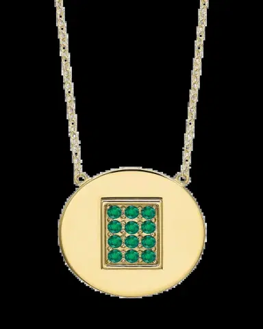 Tracee Nichols 14K Gold Emerald Birthstone Necklace | Thumbnail 2 Tracee Nichols 14K Gold Emerald Birthstone Necklace | Thumbnail 2