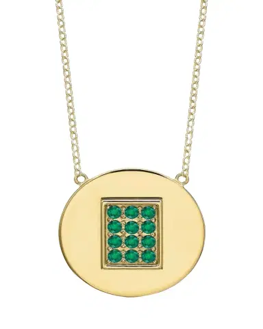 Tracee Nichols 14K Gold Emerald Birthstone Necklace | Thumbnail 1 Tracee Nichols 14K Gold Emerald Birthstone Necklace | Thumbnail 1