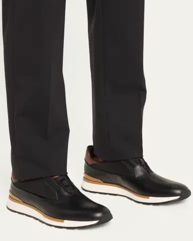 Berluti Men's Fast Track Leather Low-Top Sneakers | Thumbnail 2 Berluti Men's Fast Track Leather Low-Top Sneakers | Thumbnail 2