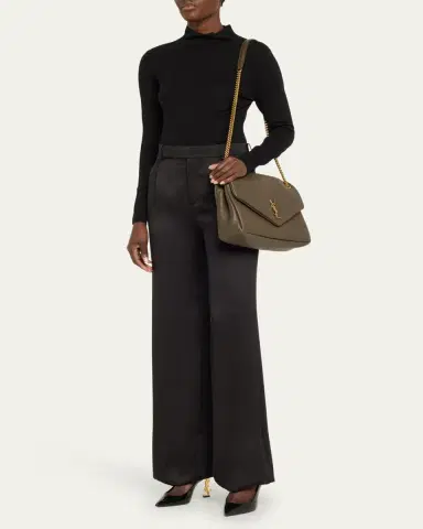 Saint Laurent Calypso Large YSL Shoulder Bag in Leather | Thumbnail 5 Saint Laurent Calypso Large YSL Shoulder Bag in Leather | Thumbnail 5