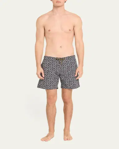 Charvet X Thorsun Men's Floating Squares Swim Shorts | Thumbnail 2 Charvet X Thorsun Men's Floating Squares Swim Shorts | Thumbnail 2