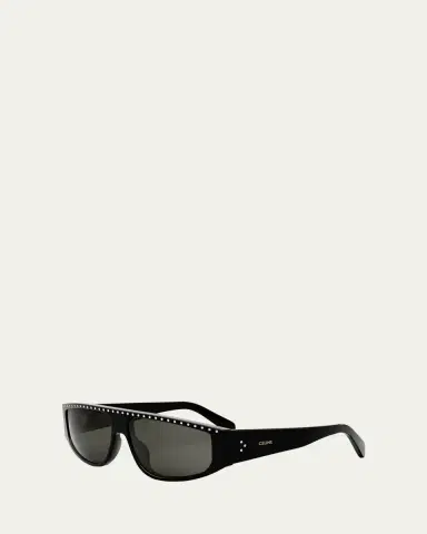 Celine Men's Animation Acetate Rectangle Sunglasses | Thumbnail 2 Celine Men's Animation Acetate Rectangle Sunglasses | Thumbnail 2