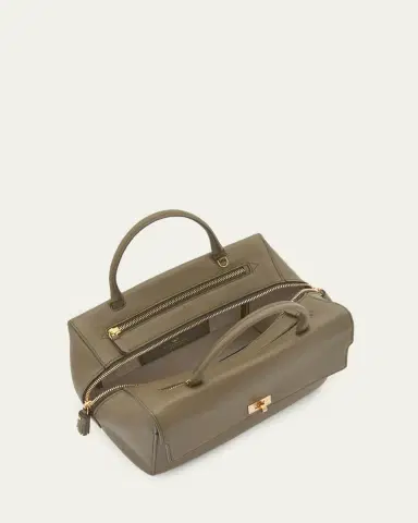 Anya Hindmarch Seaton Zip Leather Satchel Bag | Thumbnail 4 Anya Hindmarch Seaton Zip Leather Satchel Bag | Thumbnail 4