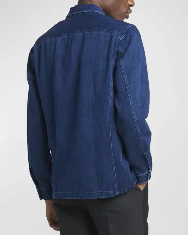Tom Ford Men's Dark Wash Denim Overshirt | Thumbnail 6 Tom Ford Men's Dark Wash Denim Overshirt | Thumbnail 6