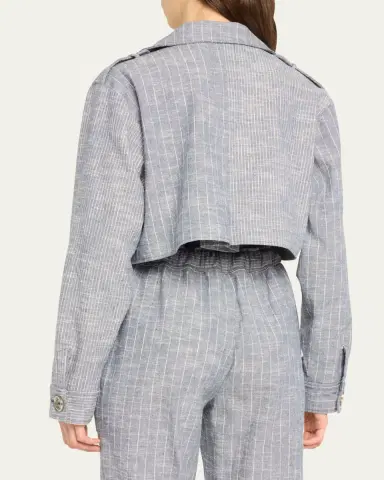 Ramy Brook Annika Striped Cropped Jacket | Thumbnail 3 Ramy Brook Annika Striped Cropped Jacket | Thumbnail 3