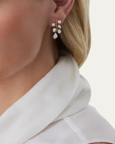 Sara Weinstock 18K Two-Tone Gold Lierre Diamond Reverie Cluster Drop Earrings | Thumbnail 2 Sara Weinstock 18K Two-Tone Gold Lierre Diamond Reverie Cluster Drop Earrings | Thumbnail 2