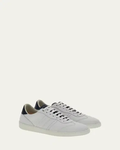 Ferragamo Men's Achille 1 Leather Low-Top Sneakers | Thumbnail 6 Ferragamo Men's Achille 1 Leather Low-Top Sneakers | Thumbnail 6
