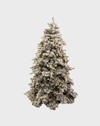 Barcana Snowy Royal Majestic Pine Pre-Lit Christmas Tree w/ Cluster Warm White LED Lights, 7.5 ' | Thumbnail 2 Barcana Snowy Royal Majestic Pine Pre-Lit Christmas Tree w/ Cluster Warm White LED Lights, 7.5 ' | Thumbnail 2