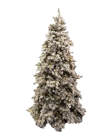 Barcana Snowy Royal Majestic Pine Pre-Lit Christmas Tree w/ Cluster Warm White LED Lights, 7.5 ' | Thumbnail 1 Barcana Snowy Royal Majestic Pine Pre-Lit Christmas Tree w/ Cluster Warm White LED Lights, 7.5 ' | Thumbnail 1