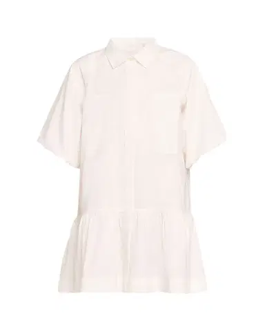 Simkhai Crissy Puff-Sleeve Cotton Poplin Mini Shirtdress | Thumbnail 1 Simkhai Crissy Puff-Sleeve Cotton Poplin Mini Shirtdress | Thumbnail 1