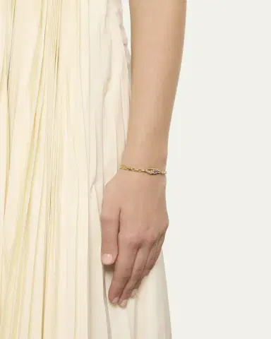 Uniform Object 18K Yellow Gold Sapphire And Diamond Mini Vessel Bracelet | Thumbnail 2 Uniform Object 18K Yellow Gold Sapphire And Diamond Mini Vessel Bracelet | Thumbnail 2