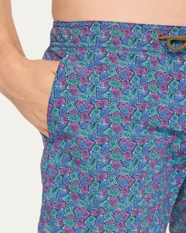 Charvet X Thorsun Men's Dotted Checks Swim Shorts | Thumbnail 4 Charvet X Thorsun Men's Dotted Checks Swim Shorts | Thumbnail 4