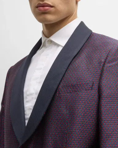 Giorgio Armani Men's Jacquard Shawl Blazer | Thumbnail 4 Giorgio Armani Men's Jacquard Shawl Blazer | Thumbnail 4