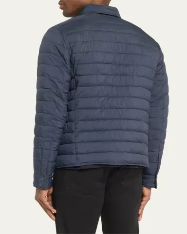 Herno Men's Padded Nylon Snap-Front Overshirt | Thumbnail 3 Herno Men's Padded Nylon Snap-Front Overshirt | Thumbnail 3