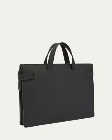 Ferragamo Men's Medium Leather Briefcase | Thumbnail 5 Ferragamo Men's Medium Leather Briefcase | Thumbnail 5