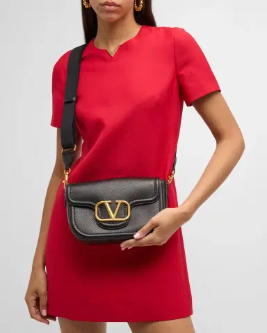 Valentino Garavani Loco VLOGO Flap Leather Shoulder Bag | Thumbnail 2 Valentino Garavani Loco VLOGO Flap Leather Shoulder Bag | Thumbnail 2