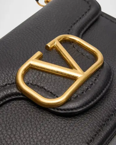 Valentino Garavani Loco VLOGO Flap Leather Shoulder Bag | Thumbnail 5 Valentino Garavani Loco VLOGO Flap Leather Shoulder Bag | Thumbnail 5