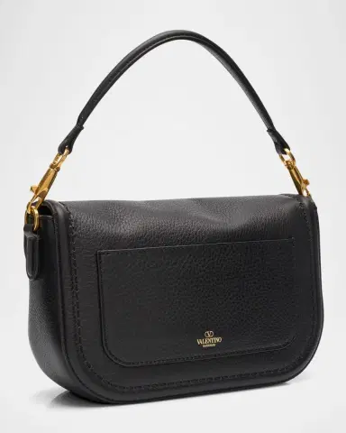 Valentino Garavani Loco VLOGO Flap Leather Shoulder Bag | Thumbnail 6 Valentino Garavani Loco VLOGO Flap Leather Shoulder Bag | Thumbnail 6