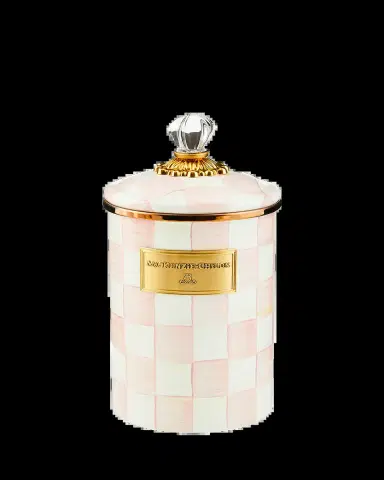 MacKenzie-Childs Rosy Check Enamel Canister, | Thumbnail 2 MacKenzie-Childs Rosy Check Enamel Canister, | Thumbnail 2