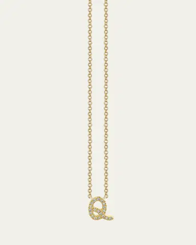 Sydney Evan 14k Diamond Pave Initial Necklace | Thumbnail 3 Sydney Evan 14k Diamond Pave Initial Necklace | Thumbnail 3