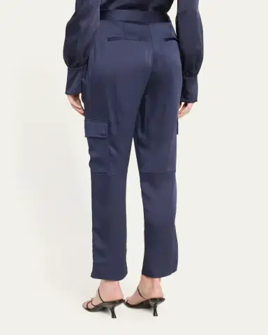 Simkhai Carolina Satin Straight-Leg Utility Pants | Thumbnail 3 Simkhai Carolina Satin Straight-Leg Utility Pants | Thumbnail 3