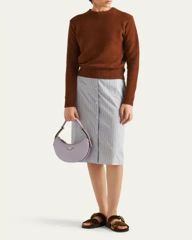 Prada Zip Calf Leather Shoulder Bag | Thumbnail 9 Prada Zip Calf Leather Shoulder Bag | Thumbnail 9