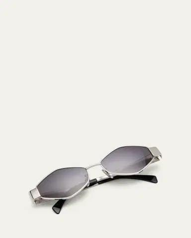 Celine Men's Triomphe Metal and Nylon Oval Sunglasses | Thumbnail 4 Celine Men's Triomphe Metal and Nylon Oval Sunglasses | Thumbnail 4