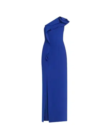 Rickie Freeman for Teri Jon Ruffle One-Shoulder Crepe Column Gown | Thumbnail 1 Rickie Freeman for Teri Jon Ruffle One-Shoulder Crepe Column Gown | Thumbnail 1