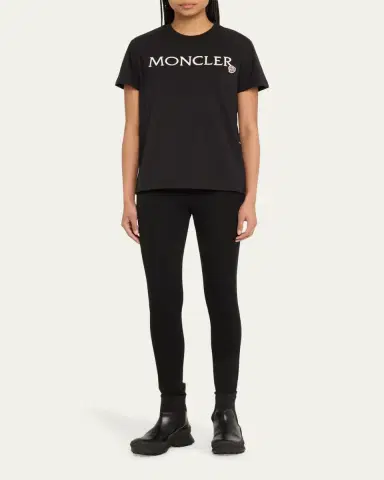 Moncler Embroidered Logo Short-Sleeve T-Shirt | Thumbnail 2 Moncler Embroidered Logo Short-Sleeve T-Shirt | Thumbnail 2