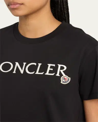 Moncler Embroidered Logo Short-Sleeve T-Shirt | Thumbnail 5 Moncler Embroidered Logo Short-Sleeve T-Shirt | Thumbnail 5