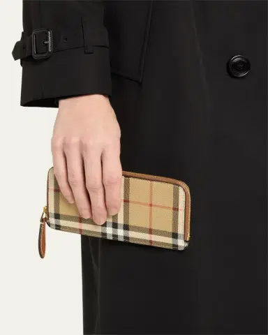 Burberry Check Bifold Passport Holder | Thumbnail 5 Burberry Check Bifold Passport Holder | Thumbnail 5