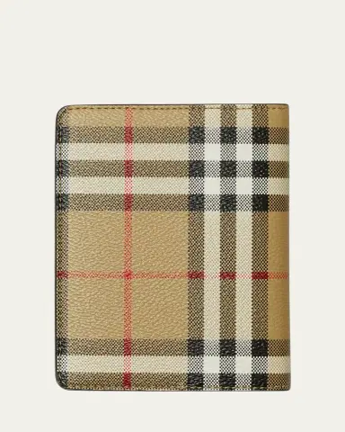 Burberry Check Bifold Passport Holder | Thumbnail 6 Burberry Check Bifold Passport Holder | Thumbnail 6